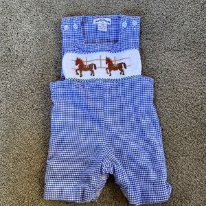 Silly Goose Handsmocked Shortall